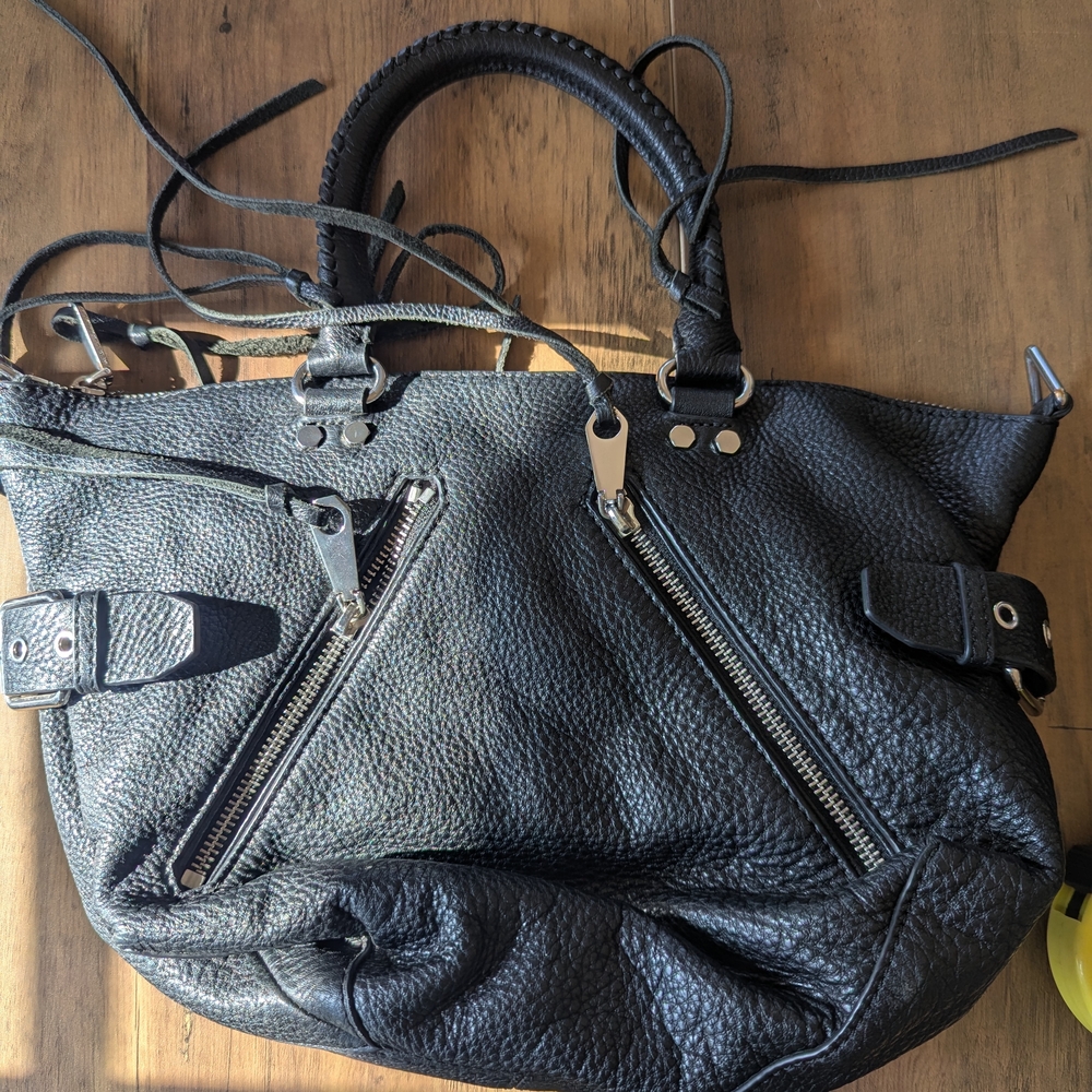 Aimee Kestenberg Black Leather Shoulder Bag
